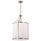Nuvo Easton 3-Light Pendant - Burnished Brass Finish - White Linen Shade 60/7962 - alternate 3